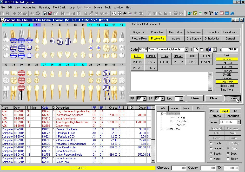 Charting | Desco Dental Systems